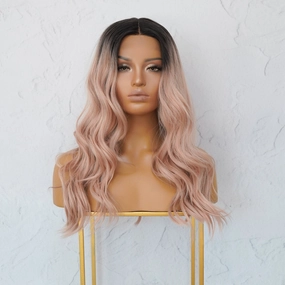 SIERA Ombre Dusty Pink Lace Front Wig