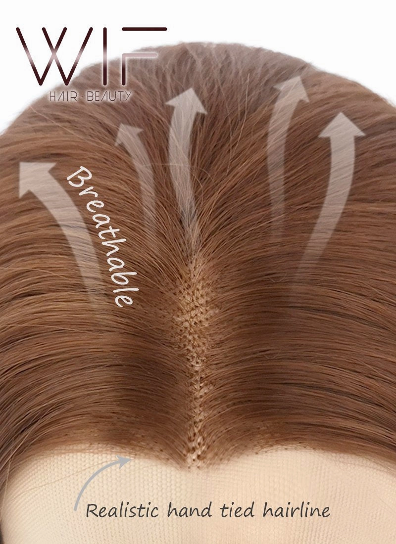 Straight Pastel Ash Blonde Lace Front Synthetic Wig LW780
