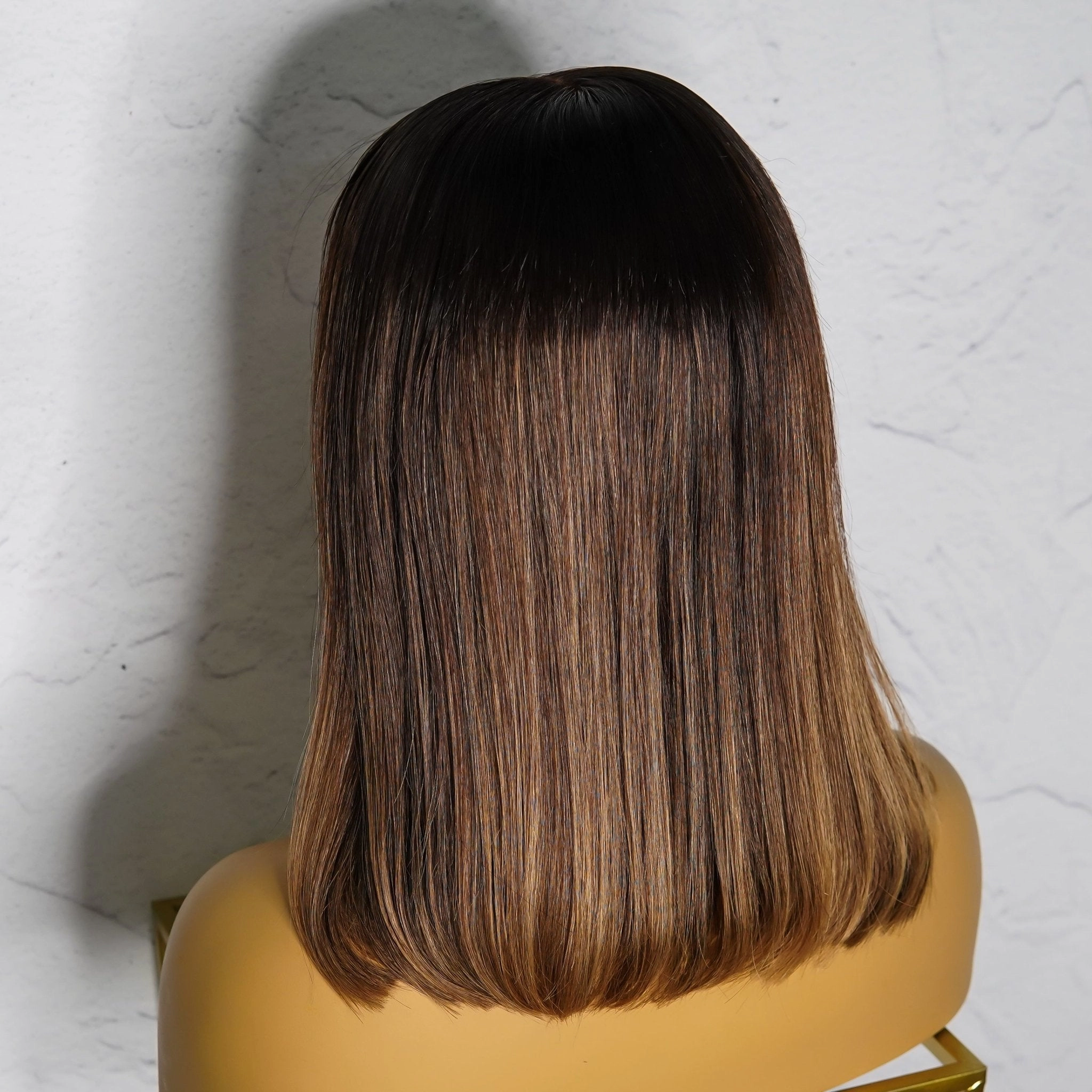 TIARNA Brown Human Hair Lace Front Wig