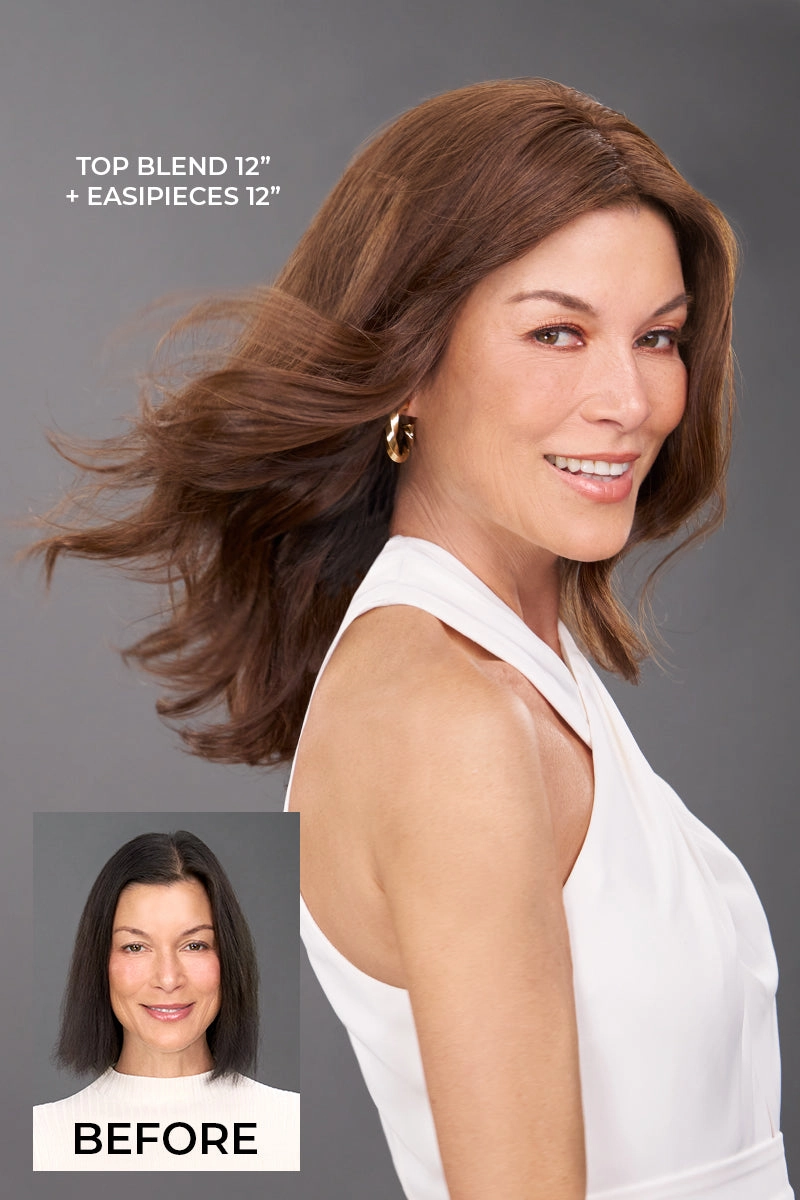 Top Blend 12" Topper by Jon Renau | Topper | Human Hair