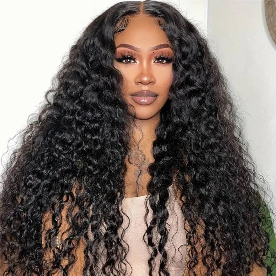 Tuneful 13X4 Undetectable HD Full Frontal Lace Human Hair Wigs Water Wave 5x5 HD Lace Closure Wigs