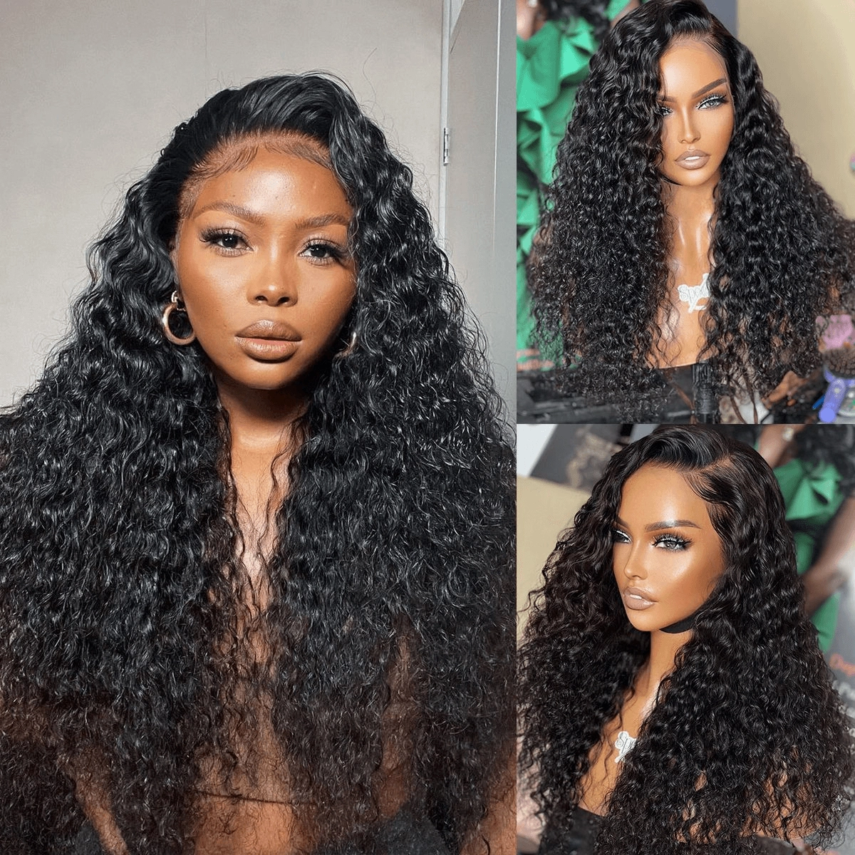 Tuneful 13x4 Undetectable HD Lace Full Frontal Wigs Human Hair 5x5 HD Lace Closure Deep Wave Wigs