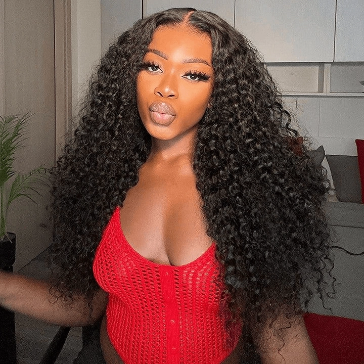 Tuneful 13x6 Transparent Lace Front Human Hair Wigs Brazilian Curly 6x5 Wear Go Wigs