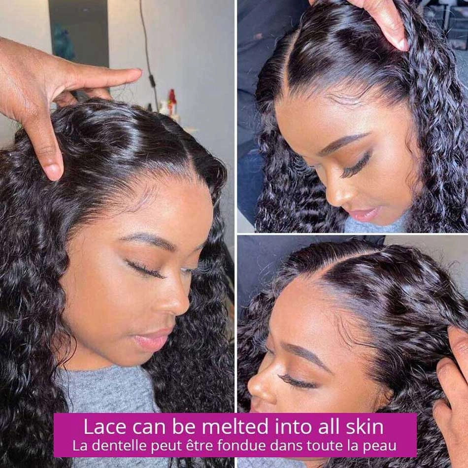 Tuneful 13x6 Transparent Lace Front Human Hair Wigs Brazilian Deep Wave 6x5 Ready Go Wigs