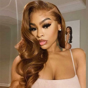 Tuneful Glueless Chestnut Brown #10 Colored 13x6 5x5 6x5 Lace Frontal Closure Body Wave Human Hair Wigs 180% Density