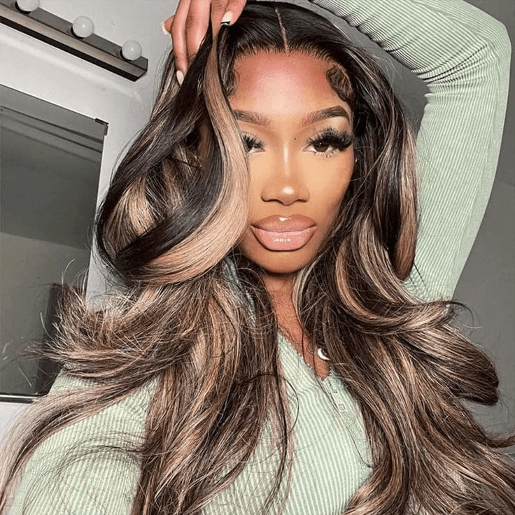 Tuneful Glueless Ready To Wear Highlight Blonde Color Body Wave Wigs Human Hair