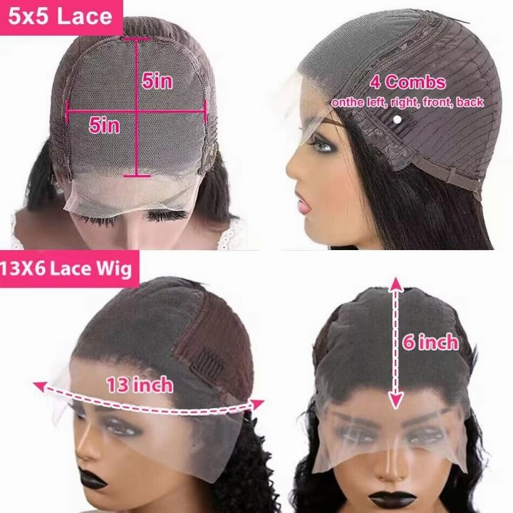Tuneful Highlight Colored 13x6 5x5 6x5 Lace Front Closure Loose Deep Wave Wig