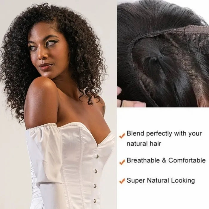 Tuneful Jerry Curly U Part Wig Meets Real Scalp Glueless Wigs Virgin Human Hair 180% Density