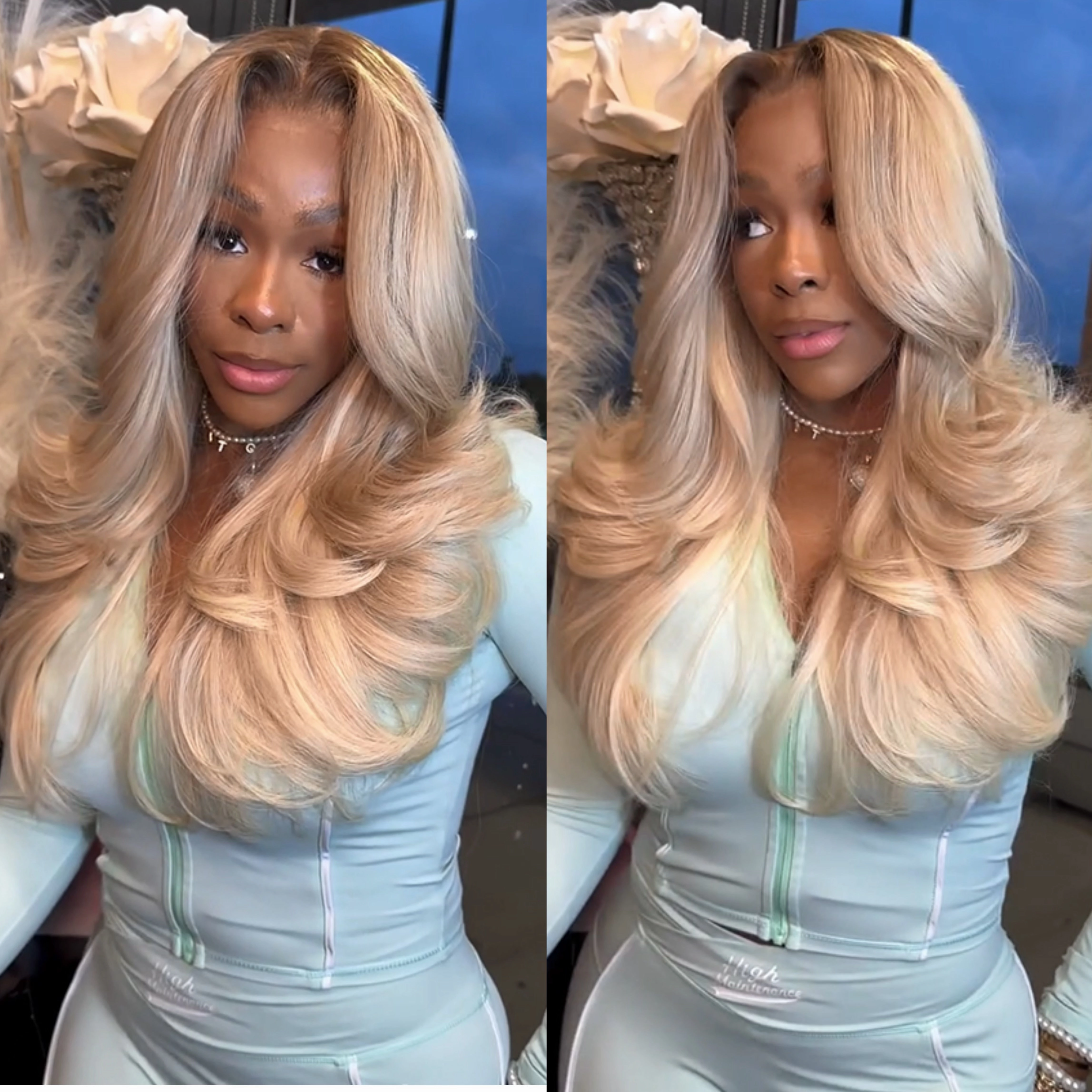 Tuneful Ombre Blonde 4/613 Colored 13x6 Lace Front Human Hair 613 Frontal Wigs 250% Density