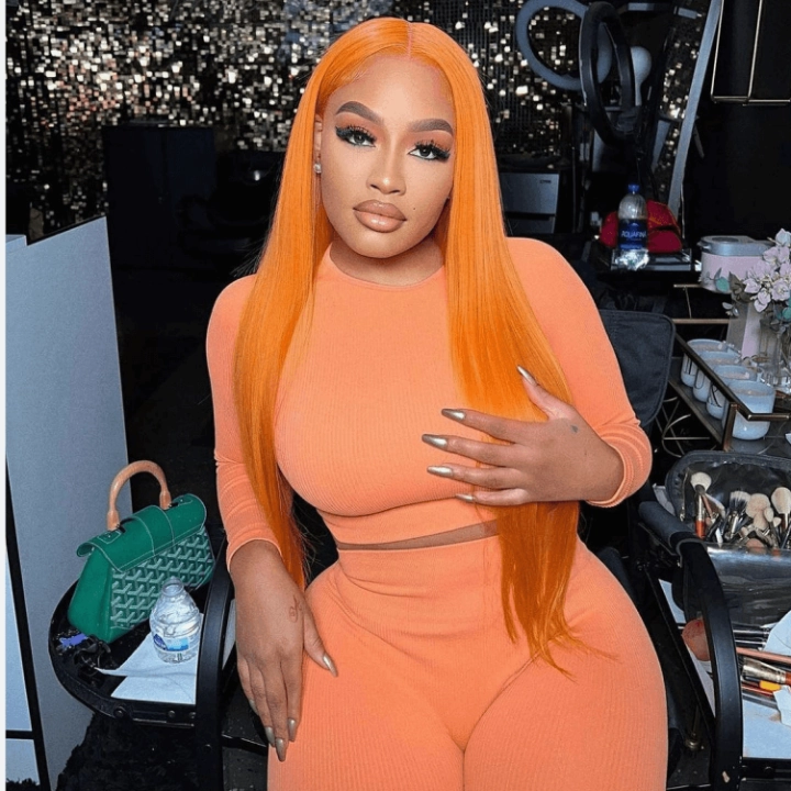 Tuneful Special Customise 13x6 Colored Lace Front Human Hair Wigs Platinum Blonde Orange Grey Green Red 613 Frontal Wigs