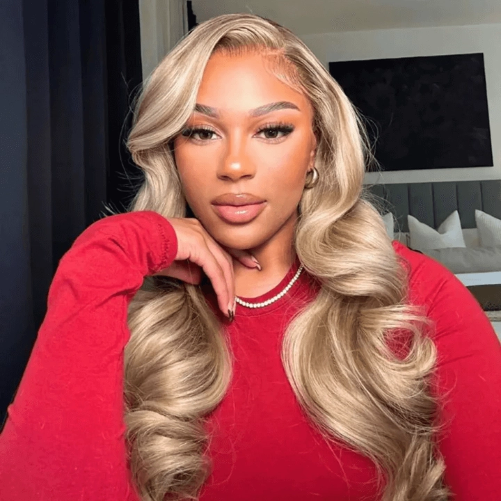 Tuneful Special Customise Blonde Highlight 18/613 13x6 HD Lace Frontal  Blonde Colored Wigs 250% Density