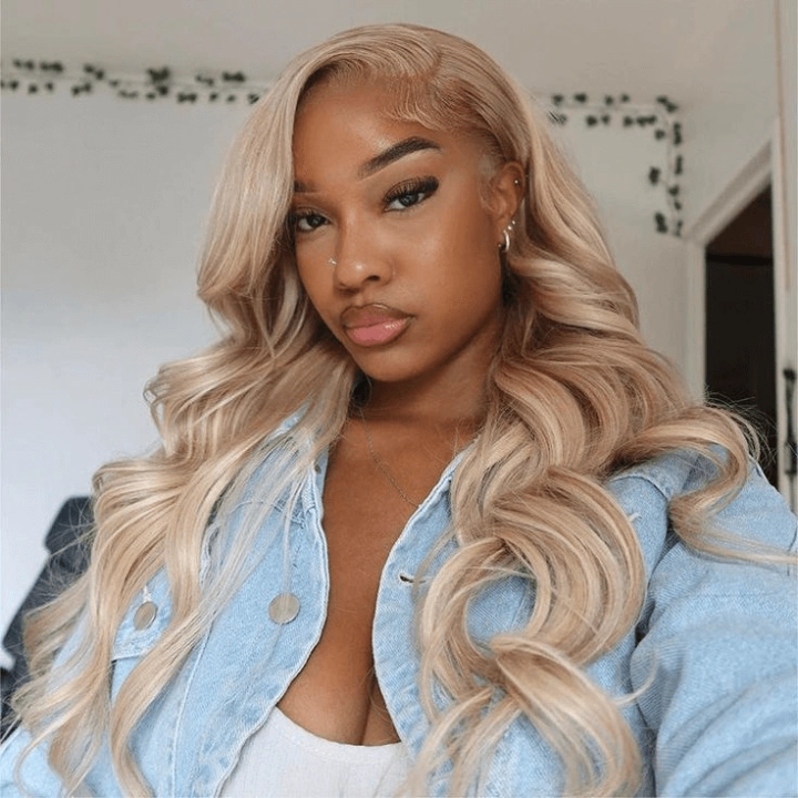 Tuneful Special Customise Blonde Highlight 18/613 13x6 HD Lace Frontal  Blonde Colored Wigs 250% Density