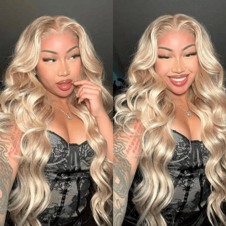 Tuneful Special Customise Blonde Highlight 18/613 13x6 HD Lace Frontal  Blonde Colored Wigs 250% Density