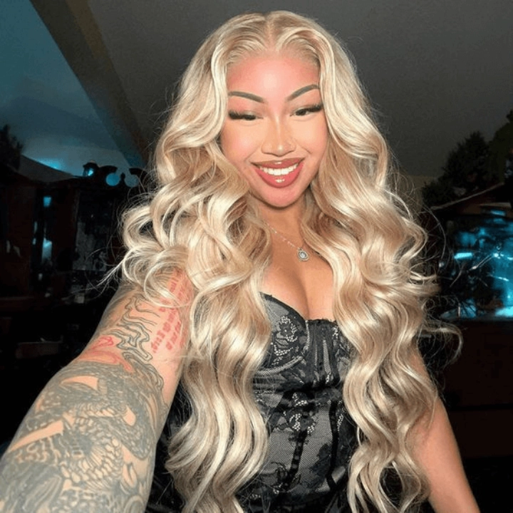 Tuneful Special Customise Blonde Highlight 18/613 13x6 HD Lace Frontal  Blonde Colored Wigs 250% Density