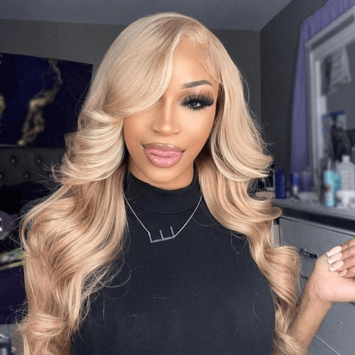 Tuneful Special Customise Blonde Highlight 18/613 13x6 HD Lace Frontal  Blonde Colored Wigs 250% Density