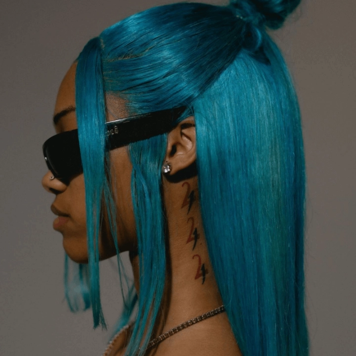 Tuneful Special Customise Blue Colored 13x6 Transparent Lace Front Human Hair 613 Frontal Wigs 250% Density