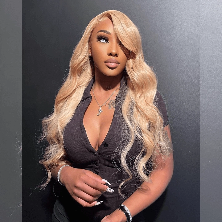 Tuneful Special Customise Honey Blonde 13x6 HD Lace Frontal  Blonde Colored Wigs 250% Density