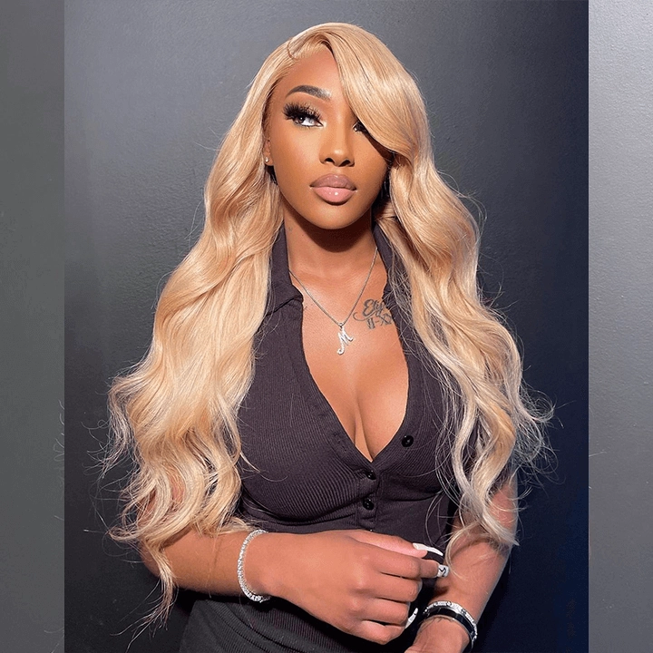 Tuneful Special Customise Honey Blonde 13x6 HD Lace Frontal  Blonde Colored Wigs 250% Density