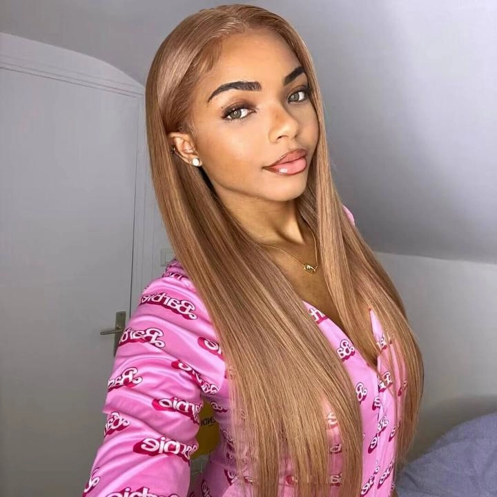 Tuneful Special Customise Light Flaxen Brown Cozy Blonde Colored 13x6 HD Lace Frontal Wigs 250% Density