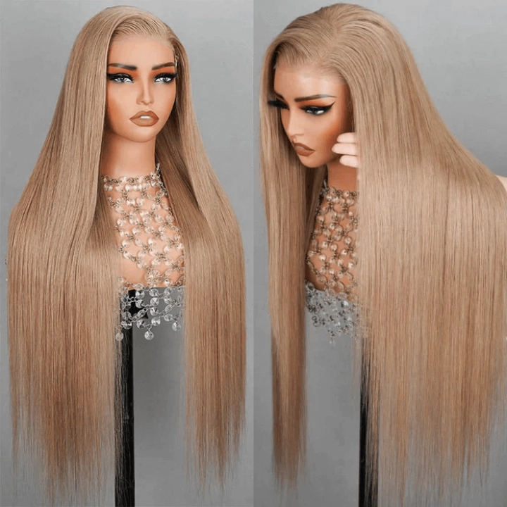 Tuneful Special Customise Light Flaxen Brown Cozy Blonde Colored 13x6 HD Lace Frontal Wigs 250% Density