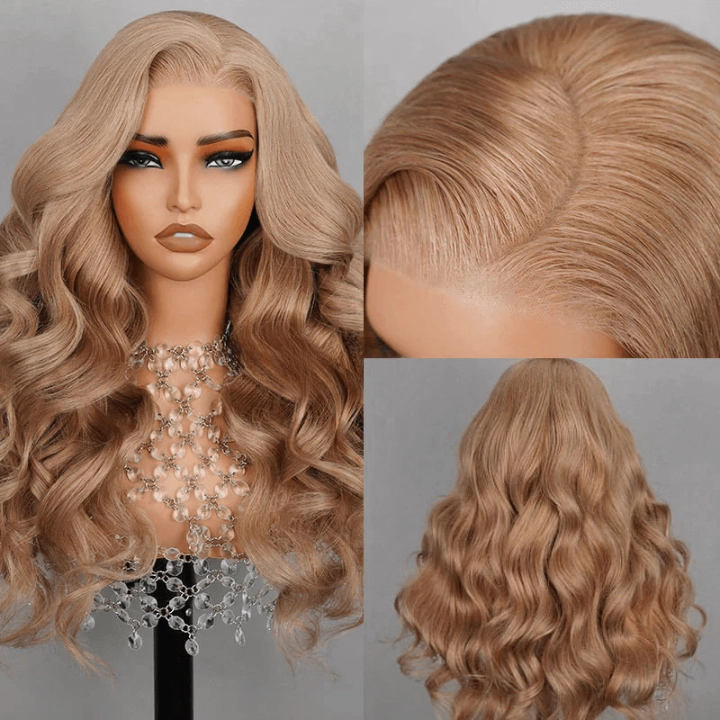 Tuneful Special Customise Light Flaxen Brown Cozy Blonde Colored 13x6 HD Lace Frontal Wigs 250% Density