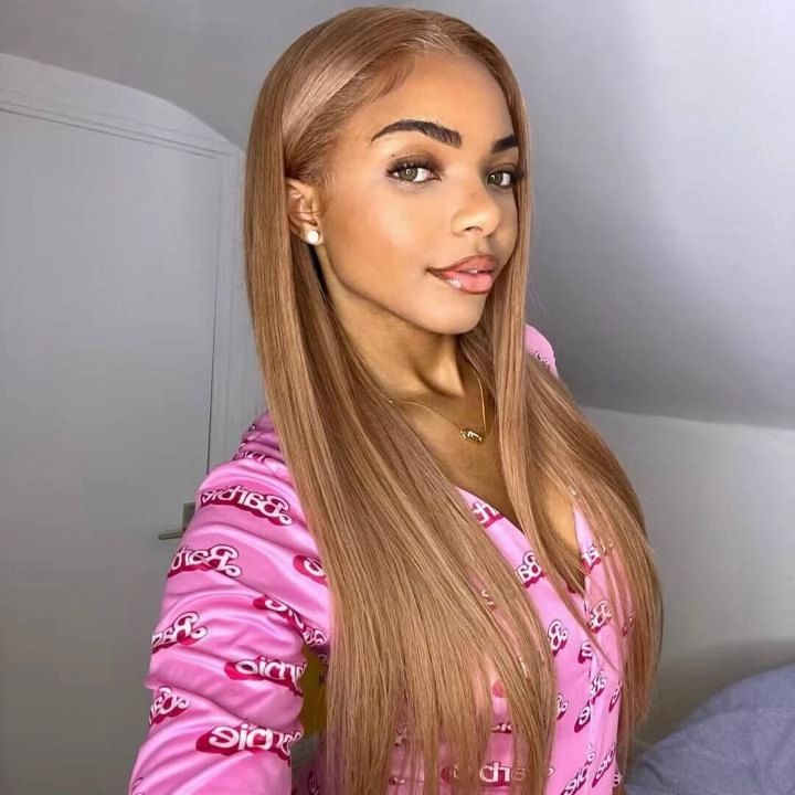 Tuneful Special Customise Light Flaxen Brown Cozy Blonde Colored 13x6 HD Lace Frontal Wigs 250% Density