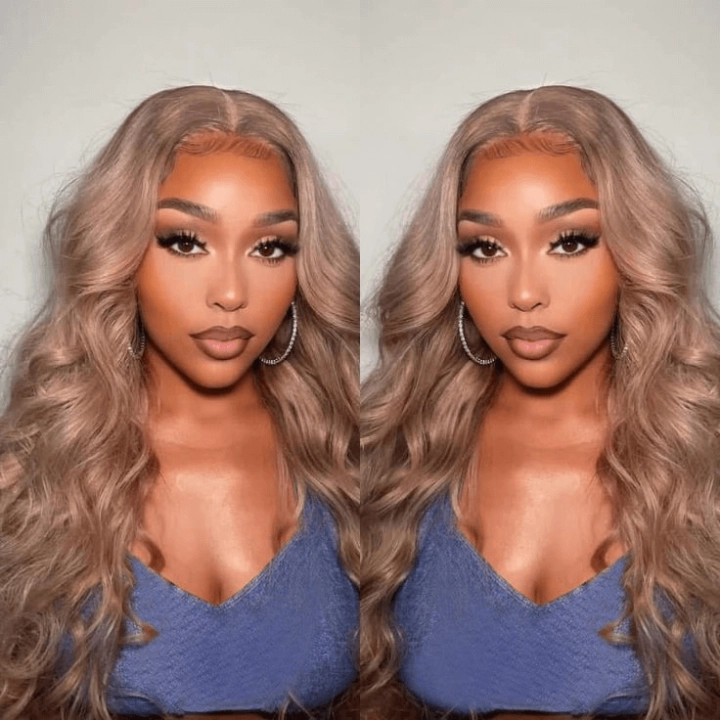 Tuneful Special Customise Light Flaxen Brown Cozy Blonde Colored 13x6 HD Lace Frontal Wigs 250% Density