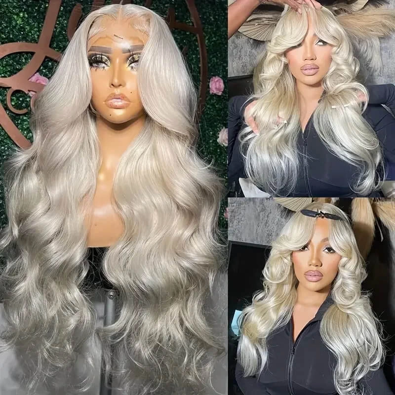 Tuneful Special Customise Platinum Blonde Color Human Hair 613 Wigs