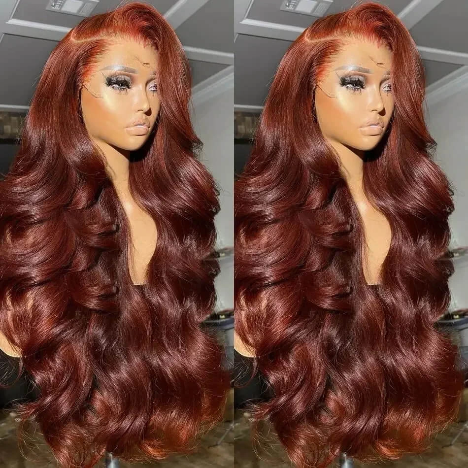 Tuneful Super Deal #33 Reddish Brown Colored 13x6 Lace Front Human Hair Wigs