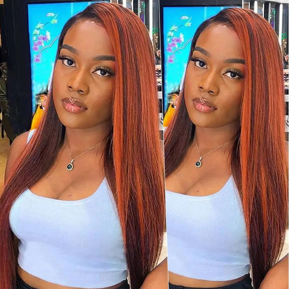 Tuneful Super Deal 4/350 Highlight Body Wave Straight 13x6 Lace Human Hair Frontal Wigs 180% Density