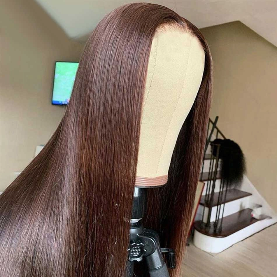 Tuneful Super Deal Chocolate Brown #4 Straight 13x6 Lace Human Hair Wig 180% Desnity
