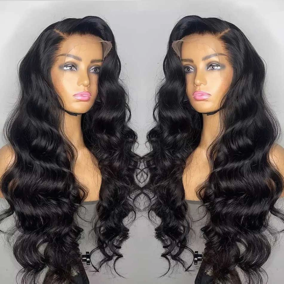 Tuneful Transparent 13x6 Lace Front Human Hair Wigs Raw Indian Body Wave 5x5 closure wigs