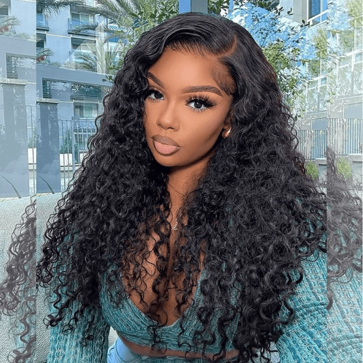 Tuneful Transparent 13x6 Lace Front Human Hair Wigs Raw Indian Water Wave Wigs