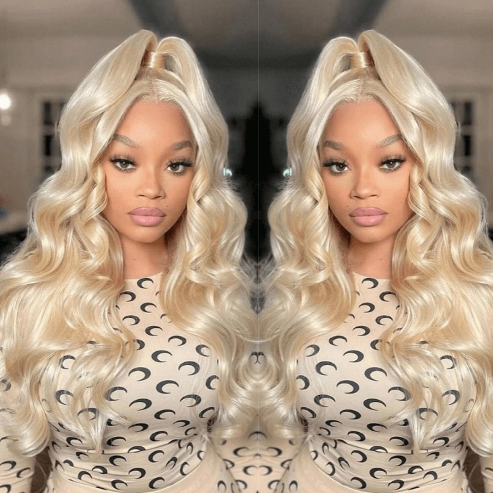 Tuneful Transparent 613 Blonde 13x6 Lace Frontal Human Hair Wigs Body Wave Wigs
