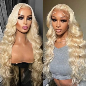 Tuneful Transparent 613 Blonde 13x6 Lace Frontal Human Hair Wigs Body Wave Wigs