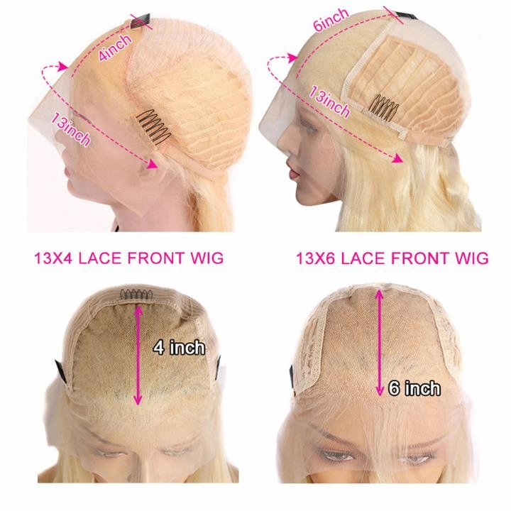 Tuneful Transparent 613 Blonde 13x6 Lace Frontal Human Hair Wigs Body Wave Wigs