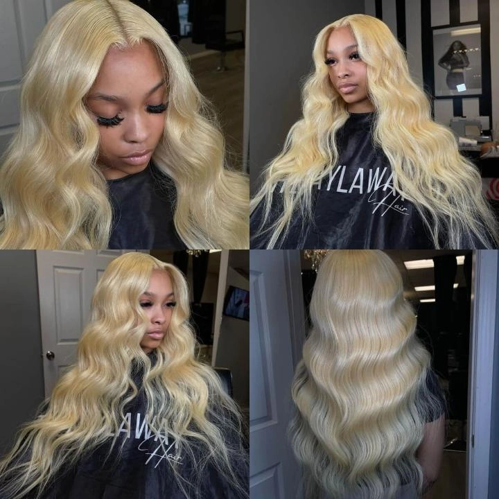Tuneful Transparent 613 Blonde 13x6 Lace Frontal Human Hair Wigs Body Wave Wigs