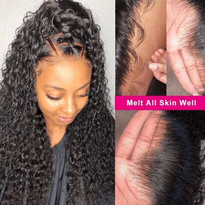 Tuneful Undetectable HD Lace 13X4 Full Frontal 5x5 HD Lace Closure Curly Human Hair Wigs