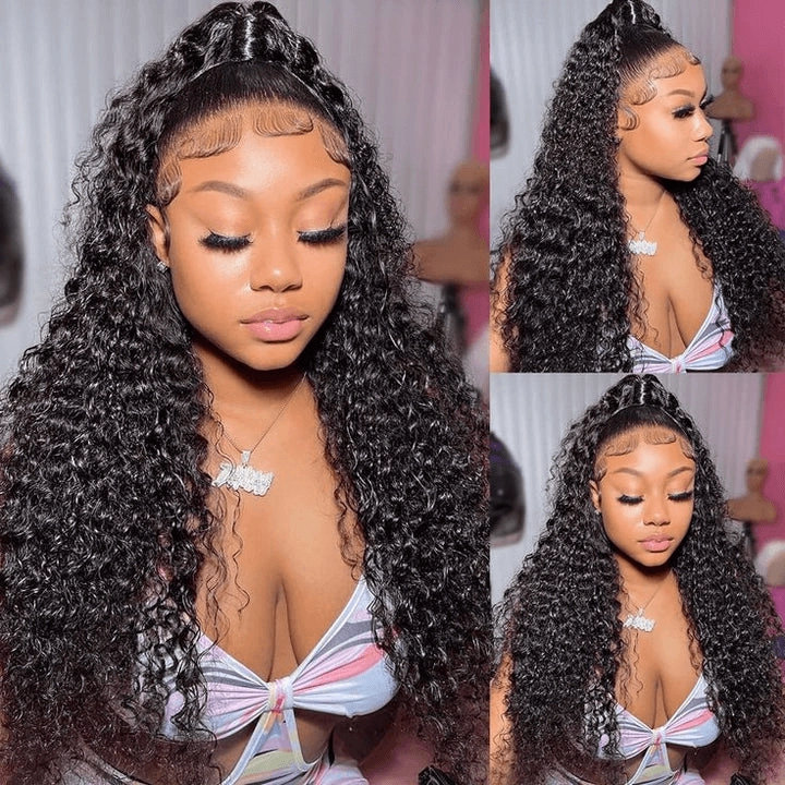 Tuneful Undetectable HD Lace 13X4 Full Frontal 5x5 HD Lace Closure Curly Human Hair Wigs