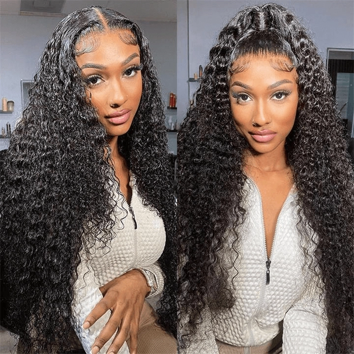Tuneful Undetectable HD Lace 13X4 Full Frontal 5x5 HD Lace Closure Curly Human Hair Wigs