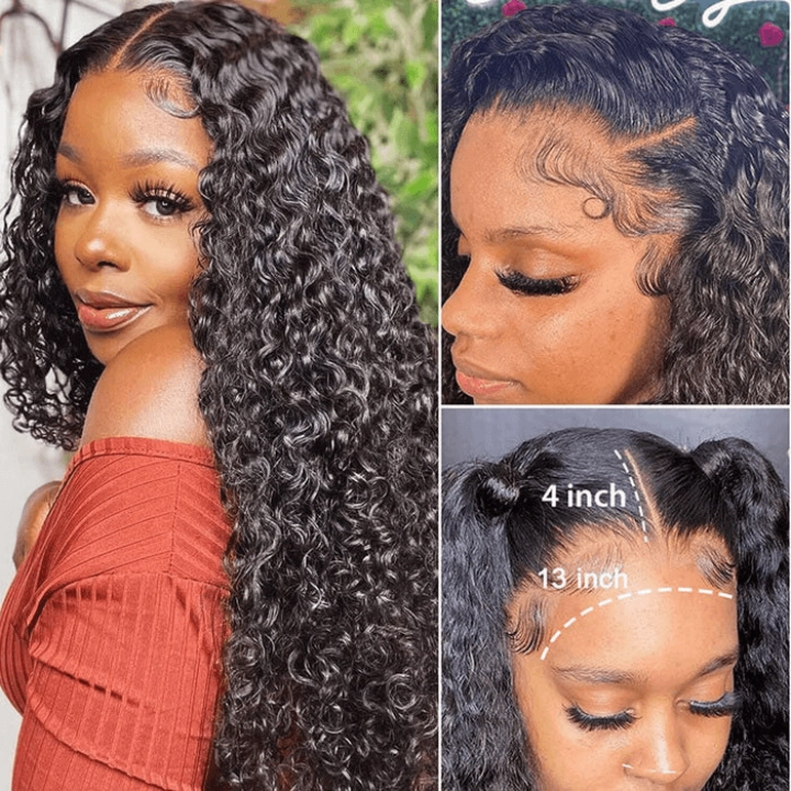 Tuneful Undetectable HD Lace 13X4 Full Frontal 5x5 HD Lace Closure Curly Human Hair Wigs