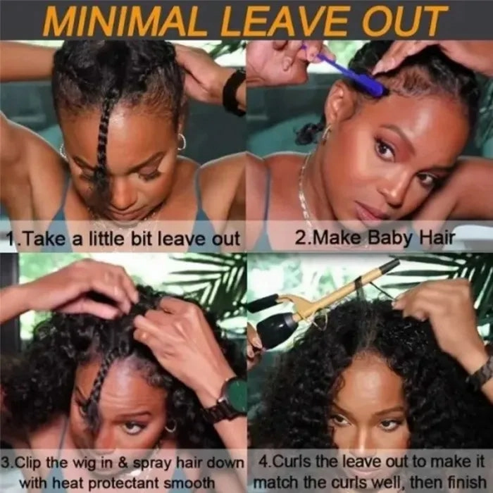 Tuneful Vpart Jerry Curly Wigs No Leave Out Natural Scalp Protective Style Upgraded U Part Wigs