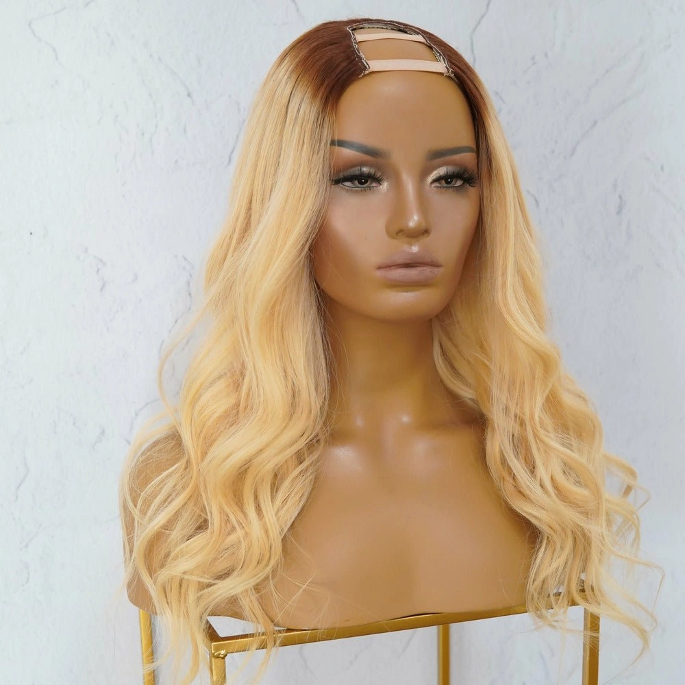 WILLOW Ombre Blonde Human Hair U Part Wig