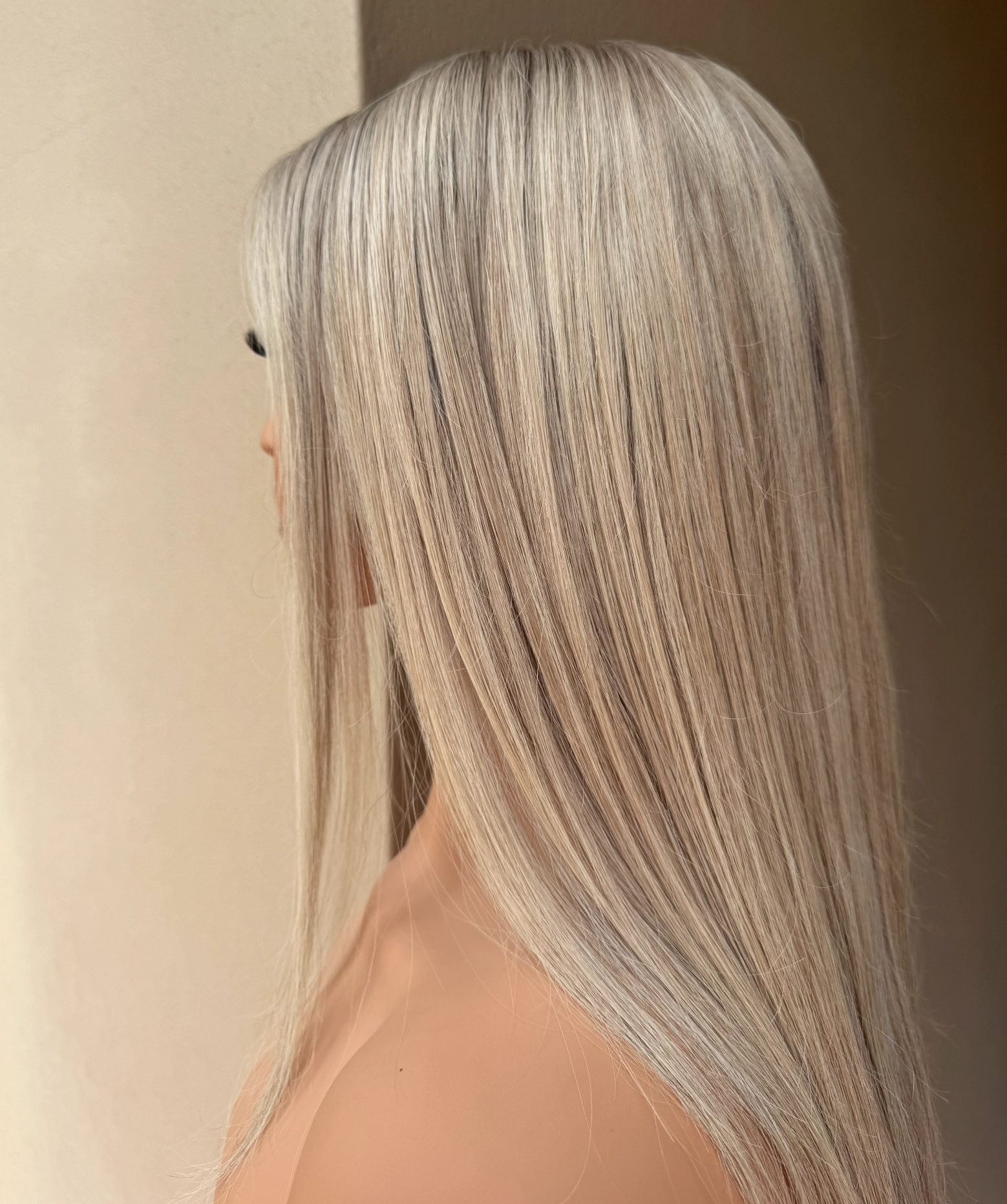 WINNY Ash Blonde Human Hair Lace Front Wig
