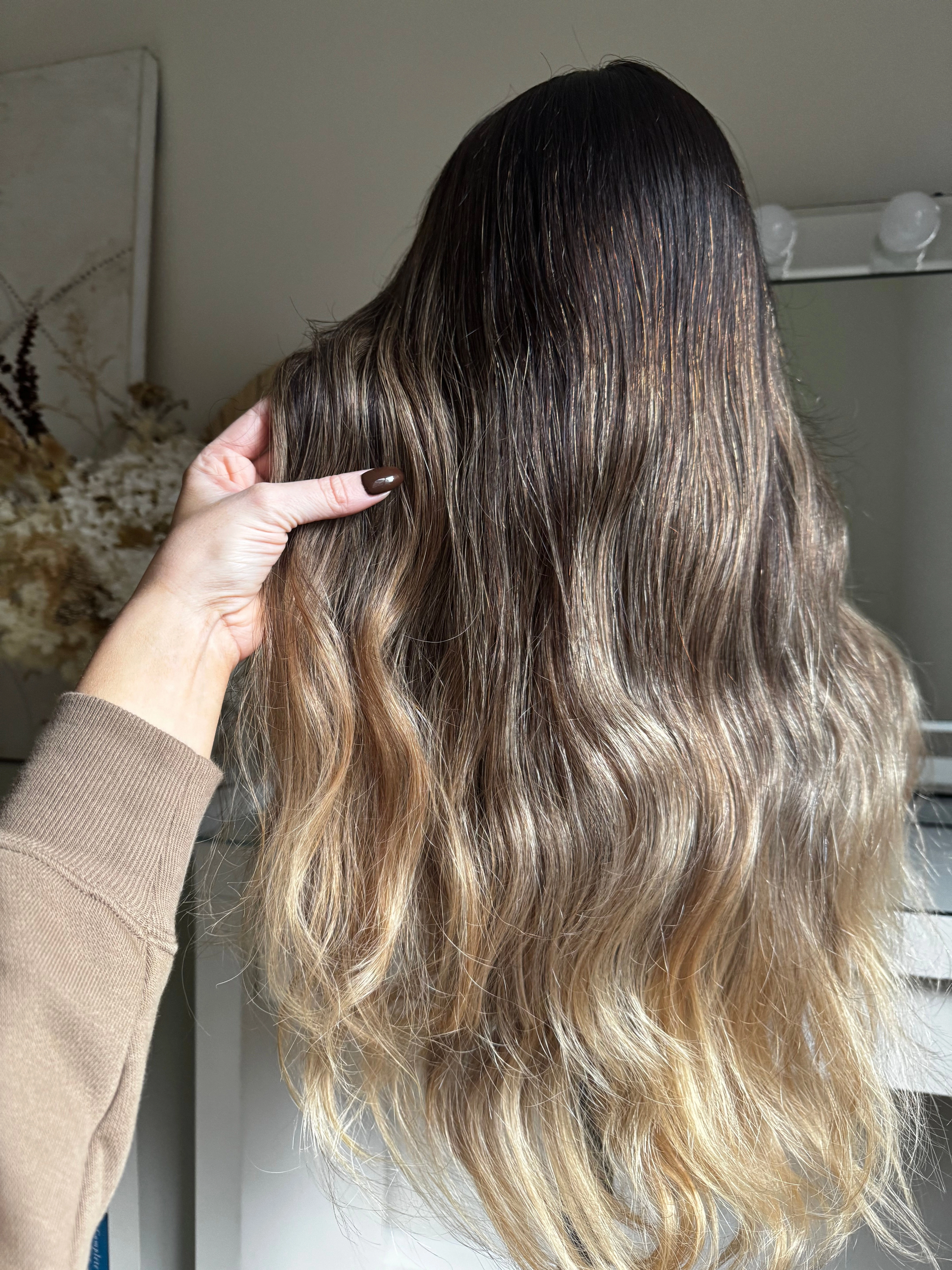 YOLANDA Ombre Human Hair Lace Front Wig ** READY TO SHIP ** PETITE CAP
